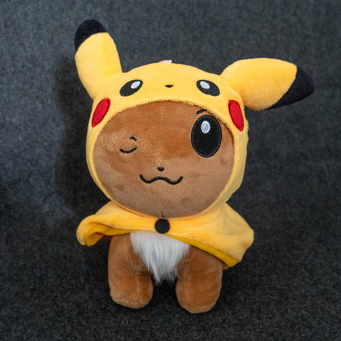 Eevee Dressed as Pikachu Plushie